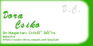 dora csiko business card